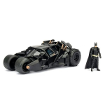 DC Comics Pimeduse R&uuml;&uuml;tel: Metallist Batmovil 2008 car + figuur Komplekt