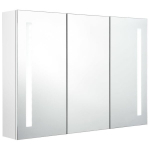 vidaXL LED vannitoa peegelkapp, 89 x 14 x 62 cm, s&auml;ravvalge