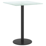 vidaXL lauaplaat, valge 30x30 cm, 6 mm, karastatud klaas marmordisain