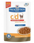 Hill's Canned Salmon Prescription Diet Feline c/d Urinary Stress, 85 g kassikonserv