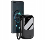 Akupank Toitepank koos sisseehitatud USB-C 20000 mAh 22,5 W kaabli kiirlaadimistehnoloogiaga (must)