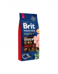 Brit Premium By Nature Adult suurt t&otilde;ugu koertele kanaga, 15 kg