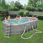 Karkassiga bassein Bestway Power Steel Oval, 549x274x122 cm, koos filtriga