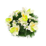 &Otilde;htune kunstorhideedest ja v&auml;ikestest lilledest p&auml;rg