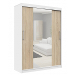 L&uuml;kandustega riidekapp 150cm Clp valge/sonoma