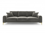 Neljakohaline diivan Mazzini Sofas Madara, hall/kuldne v&auml;rv