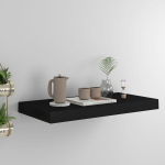 vidaXL seinariiul, must, 50 x 23 x 3,8 cm MDF