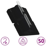 vidaXL 50 tk riidepuud, libisemiskindel, must, samet