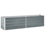 vidaXL taimelava, tsingitud teras, 240 x 40 x 45 cm, hall