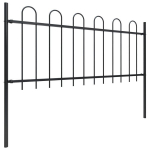 kumerate otstega aed, teras, 17 x 0,8 m, must, vidaXL