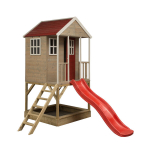 Puidust m&auml;ngumaja lastele lium&auml;e ja liivakastiga, Wendi Toys M8R Nordic Adventure, punane, 280 x 197 x 242 cm