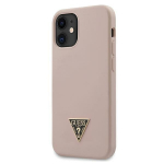 Apple iPhone 12 Mini &uuml;mbris Guess Metal Triangle Light Pink