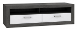 TV-alus Lennox, tume hall/valge k&otilde;rgl&auml;ige