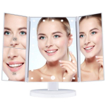 3-osaline peegel LED valgustusega
