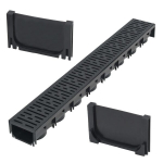 vidaXL &auml;ravoolukanal, plast, 1 m