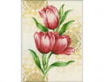 Ristpistes tikkimiskomplekt "Ornament-tulbid", 27 x 36, RTO