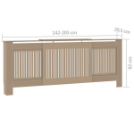 vidaXL MDF radiaatorikate, 205 cm