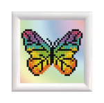 Teemantmosaiik Rainbow butterfly DD Kit with frame
