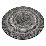 &Uuml;mmargune vaip SISAL FLAT 48837690 Boho, punutud, plecionka must