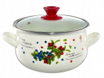 Emailitud pott koos kaanega Bilberry, 3,1 l, 18 cm