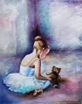 Teemantmosaiigi komplekt 30x40 cm. "Ballerina. The first steps"