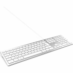 MOBILITY LAB ML304304 - Wired Touch Design Keyboard with 2 USB for Mac - AZERTY - White and silver