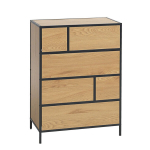 Kummut Hedvig 70x40xH95cm, saar/must