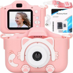 Digikaamera Kaamera lastele kassipoeg Vess full hd + 32gb microSD kaart