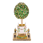 Faberge stiilis muna, linnuga ehtekarp "Loorberipuu (apelsinipuu)"