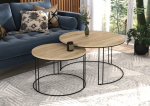 Diivanilaua komplekt Adrk Furniture Etta, helepruun/must