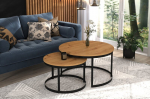 Diivanilaua komplekt Adrk Furniture Okin, pruun/must