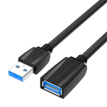 USB 3.0 Mees-Naine Pikenduskaabel Vention Vas-A45-B200 2 M (Must)