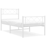 Voodiraam vidaXL, 107x203 cm, valge