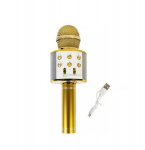Bluetooth karaokemikrofon LED valgustusega Manta, kuldne