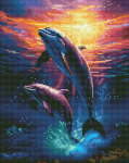 Teemantmosaiik Oh art Dolphins, 40x50 cm