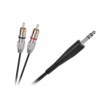 Helikaabel 2x Rca kuni 6,3 mm pesaga, 3m