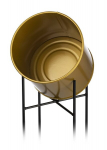 Moodne lillealus, must/kuldne, 95 cm