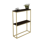 ADRK Furniture Mason konsoollaud, must/kuldne