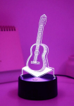 3D LED-&ouml;&ouml;lamp Kitarr