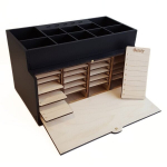 LashBox puidust kast kunstripsmepalettidele, must AF-793