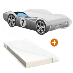 Laste voodi iGlobal Auto Car Bed, Corvetta + madrats 140x70 cm, hall