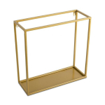 Seinale kinnitatav metallist riiul, 40 cm, kuldne