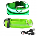 LED Helendav Koera Kaelarihm Roheline 1 Tk.