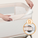 Lionelo Leonie Plus Beige Sand v&otilde;revoodi koosmagamiseks3 in 1, liivav&auml;rvi