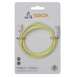 Sboxi C-t&uuml;&uuml;pi C-t&uuml;&uuml;pi kaabel 1 m - kollane USB-C kaabel