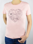 T-s&auml;rk naistele Noviti "Heart", roosa