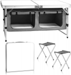 Kokkupandav matkalaud koos toolidega Karent AT755