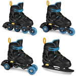 Laste rulluisud Spokey Quattro 4in1, 30-33, must