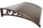 Varikatus ukse kohal Metal-gum, 150x80 cm, pruun