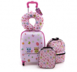 Laste pagasikomplekt Costway,heleroosa